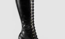SOLD WITH BOX, BAG AND ORIGINAL RECEIPT They are brand new with original box, retail bag and come with receipt. I paid $327 CDN on Queen street. Email me for details"ultra-feminine and very Dr. Martens. The Gilda is a 20-eye knee high boot. The leather is
