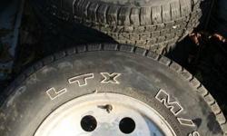 225/75/15 225 75 R15 4 MICHELIN LTX TIRES, 4 ALUMINUM RIMS
HAD ON 1981 C10 CHEVY TRUCK SMALL BOLT RIMS
All 4 = $150
TREAD OK USED FOR SUMMER
APPROX TREAD DEPTH 1/4"
NO CENTRE CAPS
IF AD UP ITEMS STILL AVAILABLE