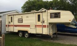 For sale: 1986 24' Prowler Fifth Wheel
Furnace works, water works, fridge (excellent condition) is electric and included, microwave included (excellent condition). Hitch is included. Message for more details. Asking $2000 or best offer.... WANT IT GONE!