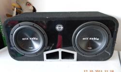 I am selling my 2 10" MTX subs and my bassworx ported inclosure.
These subs have barely been used, they have just been colecting dust in my garage. These are competitive subs and with the right amp can absolutly pound. If your interested give me an offer