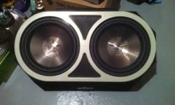 Have for sale 2 12" clarion subs 1000watts each.
 
1 basswors box
 
1 800watt cobalt amp
 
1 remote bass control knob
 
1 set of RCA cables
 
 
Subs are currently installed in the box looking to sell everything together been just sitting in the basement