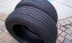 YOU ARE PURCHASING 2 FIRESTONE DESTINATION LE2 235/55/R18 99H PERFORMANCE SPORT TIRES.
THESE TIRES HAVE BEEN PROFESSIONALLY CLEANED AND TESTED FOR ANY BUBBLES AND LEAKS. THESE TIRES HAVE 65% (6.5/32%) THREAD LIFE REMAINING.
THANK YOU.