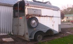 hi i have a 2 horse step up trailer for sale that need work, have no time to fix, need gone asap before snow flys. best offer.