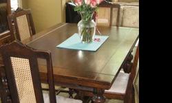 Set Consists Of:1 Dining Table4 ChairsVery few signs of wear. The entire set is well made and meant to last. Has obviously been maintained well and cared for.Send an email if you'd like to take a look or if you have any questions. Or call/text Nathan at