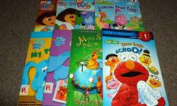 All in excellent condition! 39 books in total. Great for children in preschool or kindergarten! Step 1 books to help children begin to put words together! Includes: Dora the Explorer, Care Bears, Clifford, My Little Pony, Blue's Clues, Backyardagains,