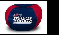 -102 " ROUND-FULLY LICENSED BY THE NFL-SHELL ONLY-WALMART CARRIES THE BAGS OF FILL-GREAT GIFT IDEA FOR ANY PATRIOTS FAN-EXCELLENT FOR ANY DEN,GAMES ROOM OR MAN CAVE.-OTHER TEAMS AVAILABLE.