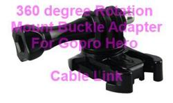 360 Degree Rotation Mount Adapter Buckle for GoPro HD Hero 1 2 3
-Compact, portable, lightweight and easy installation.
-Type: Mounting Adapter
-Material: Plastic
-Net Weight: 22 g
-Size: 46 x 33 x 28 mm
-Compatible GoPro : HÃ©roe 3+ , Hero 1 , Hero 2 ,