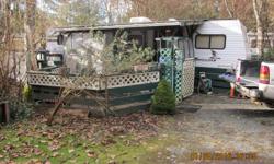 located in chemainus gardens lot # 45 has covered deck and sheds. Has 2 slide outs, air cond, new water heater. Needs some fixing, and cleaning. For health reasons we been unable to work on it. asking price is flexable. Colin