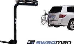 Swagman Three Bicycle Carrier for Sale. Attaches to most 1Â¼-inch receivers, or can be attached to bumper ball-mount (found on pickup trucks). Cushioned mounting cradles provide a smooth, scratch-free ride for your bikes. Used, but in good condition. Below