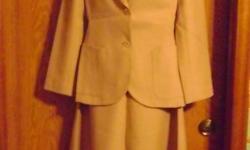 3 Piece Suit,  Jacket, Pants and Skirt. Brand New, Never Worn. Camel color  Size 10   $90.00