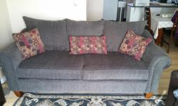 3 seater couch for sale. Purchased from the Brick 2 years ago with 5 yr warranty. Cloth material. Smoke free home.
Approx dimensions: 90inches long X 38 in deep
Selling as moving