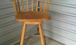 For sale 3 swivel bar chairs $100 + I will give you a matching bar stool (second Picture) for FREE.  All 4 pieces are in excellent condition and I would like to sell them as a set.
I paid $100/chair brand new about a year ago.
I'm asking $100 or best