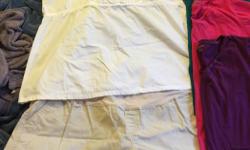 Beautiful cotton top
Tan shorts
3 - 3/4 sleeve t-shirts(teal, pink & purple)