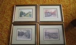 4- ART PICTURES BY PETER ROBSON- VERY NICE OLDER PICTURES WITH AUTHENTICTY. $25.00. LOCATED IN MEAFORD