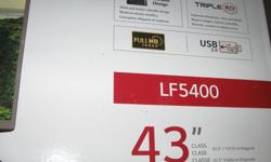 43" LED TV LG Brand, still in the box, won in a contest and do not need it.
