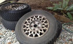 These wheels were for my daughters Mazda 626 which we no longer own.
4 Tires with rims
All year 185/70R14