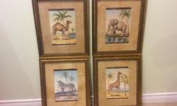 4 beautiful zoo animal prints. Asking for 20.00 or best offer.