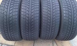 YOU ARE PURCHASING A SET OF 4 EVERGREEN EW62 RADIALS 205/55/R16 91H WINTER ICE SNOW TIRES IN GOOD CONDITION.
THESE TIRES HAVE BEEN PROFESSIONALLY CLEANED, TESTED AND ARE FREE OF ANY BUBBLES OR LEAKS.
ONE TIRE OUT OF 4 HAS A PATCH
THESE TIRES HAVE 55-60%
