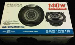 **BRAND NEW CAR AUDIO CLARION 4 INCH SPEAKERS SRG1021R**
 
**SPECS ALL ON THE BOX OR LOOK UP ON CLARION'S SITE**
 
EMAIL ME IF INTERESTED... $50 OBO