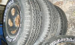 Four wheels and tires for saleGoodyear RT/S
255/70 R16
decent tread
Rims need resealing.
Will  fit 97 through 03 F-150