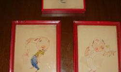 If the item is listed it is still for sale.It is removed immediately when sold. Offered here is 3 antique sketches with ink, pencil and water color. They may have been some advertisement cartoon as they are of a young man with a ice cream Sundae float.