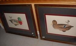 If the item is listed it is still for sale. It is removed immediately when sold. Offered here is a numbered print lithograph and a proof print by well-known artist Larry Crawford One is the mallard drake decoy. It is 196/250. The other is a proof print