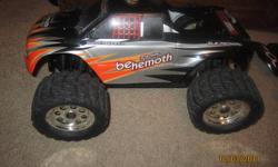 i have a mint condition rc truck with two bodies /one is a four wheeler body and the other is a truck body   comes with two  1800 mah  nimh batteries  and charger has a newer esc   its a intellispeed  esc  and has a speed gem brushed motor great rc
