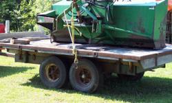 ONE HEAVY DUTY TRAILER, DUAL AXLE, GREAT FOR THE WOOD OR JUST HAULING HEAVY LOADS, 7 1/2 X 12 FEET. CALL GARY 902-853-2401