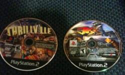 1) Thrillville(No case, no manual) 2) JackX combat racing(No case, no manual) 3) GTA SanAndreas( Has case and manual) 4) NFL Primetime 2002 ( Has case and manual) 5) NHL2K7 ( Has case and manual) This ad was posted with the Kijiji Classifieds app.