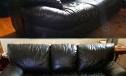Black genuine leather couch (LARGE 3 seater) in amazing condition. Will be missed *tear* - originally bought for $1200.
