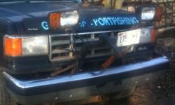 7.5 ? Western snow plow with pump, controls, harness and the blue beacon
Plow was mounted to a 1990 Ford F250 and then onto this 1988 F150 for a couple years, lightly used for personal use, it will need to be modified to fit other brand trucks.
The plough