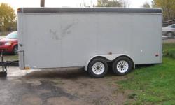 -dual 3500lbs axles
-barn door
-carpeted floor
-electric brakes
-interior lights
-spare tire on new rim
-bearings recently serviced
-newer tires
-has never been used in winter
-new interstate deep cycle battery
-comes with padlocks and tire lock