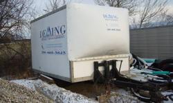 8' x 12' office/cargo tandem trailer with hydro, cupboards, desk, excellent hydralic lift. asking $2100 or will take 79 corvette or parts, welder or snowmobile trailer etc on trade