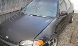 Honda Civic 4dr EX-V for parts.
Drivetrain gone..
Headlight, taillights, pass fender good, sunroof, rear disc swap, glass from all doors, very good seats and interior..
Rims, with nokian tires average shape,
Looking for pieces let me know and for exact