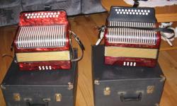 2 Hohner Corso accordions with case- 1-A-D $550; 1 G.C. $450.
1 Hohner Corso accordion with case - C.F. $350.
Call 864-4076