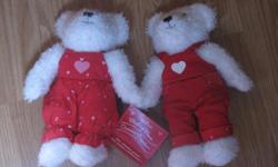 Adorable Valentines Blushing Bears. When their noses touch (with magnet) the girl bear's cheeks blush. new with tags