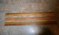 Great for a collector! Old advertising yardsticks like these sell for $10-$25 on eBay. Some are newer than others, but most appear to be 1940s-60s. All of them are local to the Niagara Region. Prices listed below or take the whole lot for $25.
Niagara