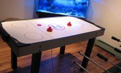 I have for sale an Air Hockey Table for $50. I also have a Foosball table for sale for $50. A better deal to be had if you buy both !