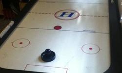 Air hockey Table, pucks and paddles in good condition. 3 ft by 6 ft. Lots of fun!