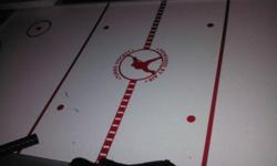 Great table works perfict nothing rong with it also it is a full size air hockey table not like the small ones 140 obo I will take trades also or a pocket bike thanks p.s the marks on the picture is from the camera the table has no marks or scratches