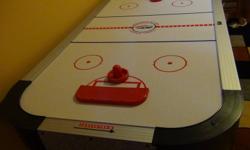 High quality Air Hockey table for sale, purchased from Power-Line 4 years ago. Like new, very little, we need the space ?Excellent Quality? Please call Wayne.