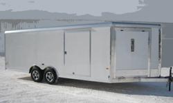8.5' X 24' Car Hauler ( includes v-nose ) - $9175.00
This trailer has multiple uses- hauling vehicles or race cars, motorcycles, ATV's, Snowmobiles , Lawn equipment, Moving , etc
All Aluminum frame and construction
Clear LED lights all around
Never Adjust