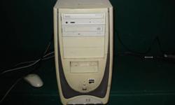 AMD 1.53 gig cpu loaded with Xp cd burner floppy cd rom modem 256 megs of and a 40 gig hard drive cd burner cd rom and floppy drive   30.00 bucks works good for the price and i am firm on the price and no trade pick up only!