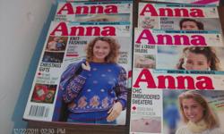 13 Anna magazines in good condition. From the early 90's. Patchwork, quilting and cross stitch patterns. $10 for all.