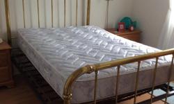 Dimensions: 78.5"x 54""
Includes double mattress,rails.spring
Pick- up only
See pictures
