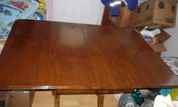 ANTIQUE DROP LEAF TABLE WITH 2 CHAIRS
PLEASE CHECK MY "VIEW POSTER'S OTHER ADS" UNDER THE PHONE NUMBER ON THE TOP RIGHT HAND SIDE OF THE PAGE, AS A BROKER, THERE WILL BE NEW ITEMS LISTED AS THEY GET SORTED...IE. BARN BOARDS, WILLOW FURNITURE, FARM