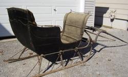 Very old horse cutter.  Made by the Penetanguishene Carriage Company in Penetanguishene Ontario.  Has been stored in a barn for the last 50 years or more.  Needs restoration, but is very solid.  Located 15 minutes north of Barrie, or 10 minutes south of