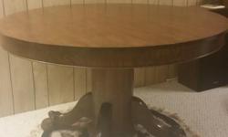 Antique oak round table for sale. Has claw feet & is in good condition. Price is $650.00
