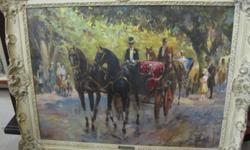 Stunning piece of art!  I have lots of antique paintings and prints available.
 
Visit us in store at          
329 Ottawa St N, Hamilton
Call us at                       
905 547-7168
Visit our Website           
http://www.antiqueavenue.ca/
Be the first