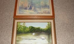 swan picture by ms Tredman 89 asking $20
lady in wood picture by L Met asking $20 for it